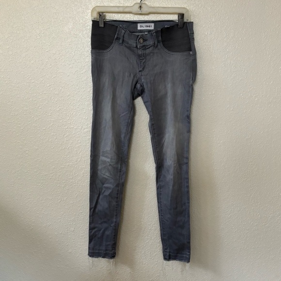 DL1961 Gray Emma Maternity Power Leggings Size 25 - Picture 1 of 9